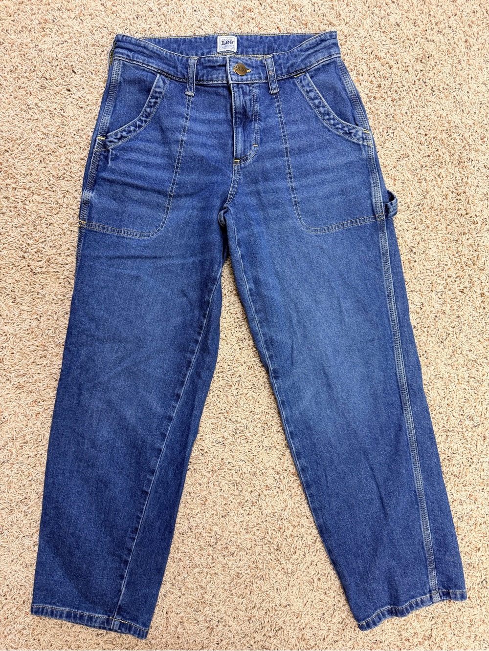 Lee Blue Denim Jeans with Yellow Stitching
